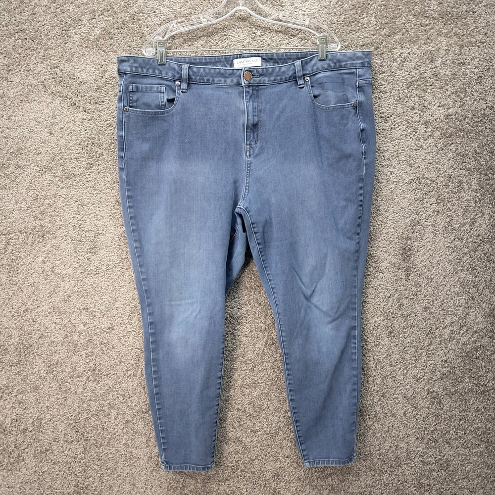 Lane Bryant Womens 22R Medium Wash Skinny Jeans High Rise Stretch Denim 8418